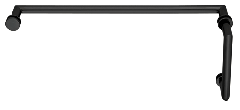 CRL Matte Black MT Series Combination 6" Pull Handle 18" Towel Bar