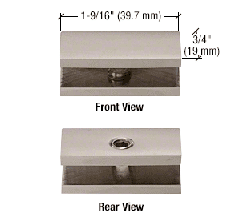 CRL Brushed Nickel No-Drill Fixed Panel Glass Clamp