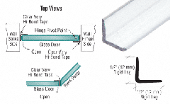 CRL Multi-Purpose Clear 'L' Angle Jamb Seal for 1/4" to 1/2" Glass