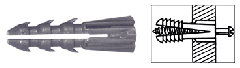 CRL 3/16" Plastic Screw Anchor Without Shoulder - 100 Each