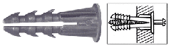 CRL 1/4" Plastic Screw Anchor with Shoulder - 100 Each