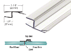 CRL Polycarbonate One Piece Strike and Door H-Jamb with Vinyl Insert 180 Degree for 3/8" Glass