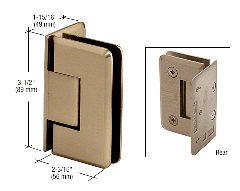 CRL Brushed Bronze Pinnacle 044 Series Wall Mount Offset Back Plate Hinge