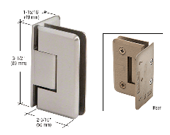 CRL Brushed Nickel Pinnacle 044 Series Wall Mount Offset Back Plate Hinge