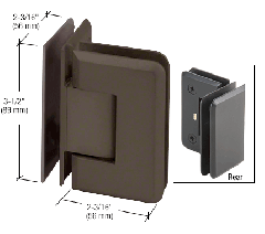 CRL Oil Rubbed Bronze Pinnacle 092 Series 90 Degree Glass-to-Glass Hinge