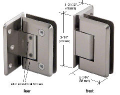 CRL Brushed Nickel Offset Wall Mount Adjustable Pinnacle Hinge