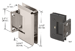 CRL Polished Nickel Pinnacle Series 5 Degree Wall Mount Short Back Plate Hinge