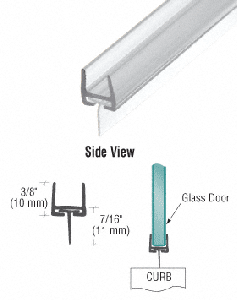 CRL Polycarbonate Bottom Rail With Wipe for 5/16" Glass