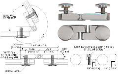 CRL Brushed Nickel Low Profile Cap Angle Panel Connector