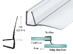 CRL 5/16" Polycarbonate 'U' with 90 Degree Vinyl Finseal