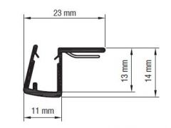 CRL Black 90º Strike Side Seal for 6 - 8 mm Glass 