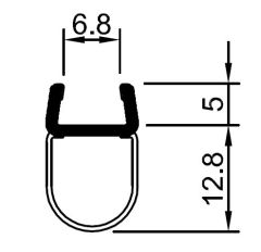 CRL Translucent Vinyl Bulb Seal for 5/16" (5/16") Glass