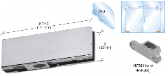 CRL Brushed Stainless Bottom Door Patch with 1NT301 Insert