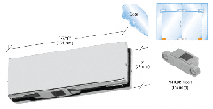 CRL Satin Anodized Bottom Door Patch With 1NT302 Insert