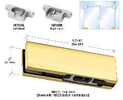 CRL Brass LH European Bottom Door Patch Fitting