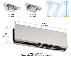 CRL Brushed Stainless LH European Bottom Door Patch Fitting