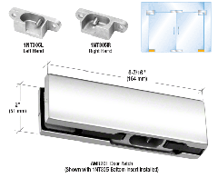 CRL Polished Stainless LH European Bottom Door Patch Fitting