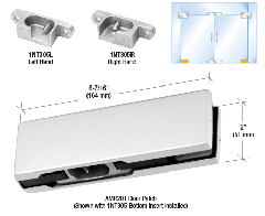 CRL Satin Anodized RH European Bottom Door Patch Fitting