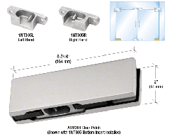 CRL Brushed Stainless H European Bottom Door Patch Fitting