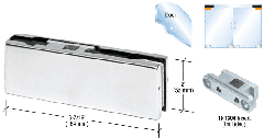 CRL Aluminum Top Door Patch Fitting with 1NT304 Insert