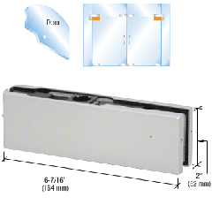 CRL Satin Anodized Top Door Patch Fitting with INT303 Insert