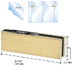 CRL Satin Brass Top Door Patch Fitting with 1NT303 Insert