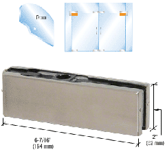 CRL Brushed Stainless Top Door Patch Fitting with 1NT303 Insert