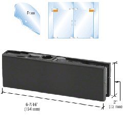 CRL Matte Black Top Door Patch Fitting with 1NT303 Insert