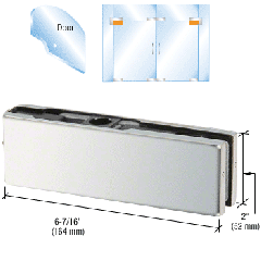 CRL Polished Stainless Top Door Patch Fitting with 1NT303 Insert