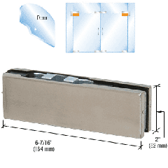 CRL Brushed Stainless Adjustable European Top Door Patch Fitting