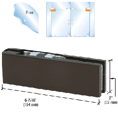 CRL Dark Bronze Adjustable European Top Door Patch Fitting