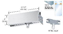 CRL Brushed Stainless Wall Mounted Transom Patch With 1NT300 Insert