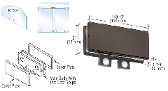 CRL Bronze Transom Mounted Connector With Two Reversible Door Stops