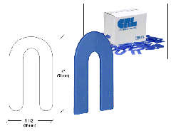 CRL Blue 1/16" x 2" Plastic Horseshoe Shims