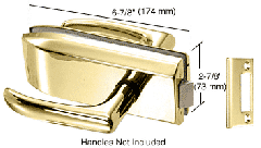 CRL Brass Glass Mounted Passage Latch