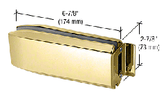 CRL Brass PTH Series Glass Mounted Long Patch Lock Keeper