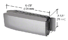 CRL Brushed Stainless PTH Series Glass Mounted Long Patch Lock Keeper