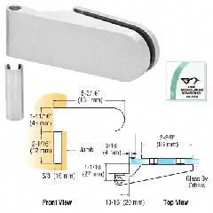 CRL Satin Anodized Valencia Free Swinging Interior Door Hinge