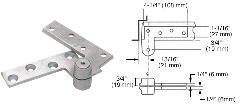 Rixson® Satin Chrome Finish 3/4" Offset Top Pivot