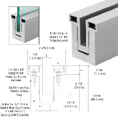 CRL-Blumcraft® RG200 Series Mill Clear Anodized Two Piece Base Shoe