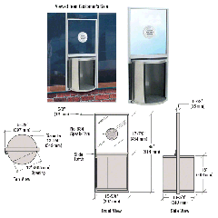 CRL Satin Anodized Rotating Service Window