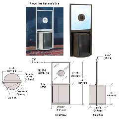 CRL Dark Bronze Finish Rotating Service Window