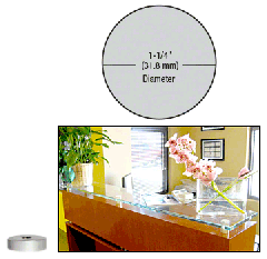 CRL Satin Chrome 1-1/4" Diameter by 1/4" Standoff Base