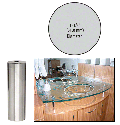 CRL Chrome 1-1/4" Diameter by 4" Standoff Base