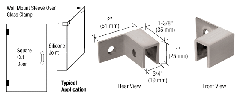 CRL Brushed Nickel Right Hand "Sleeve Over" Wall Mount Glass Clamp