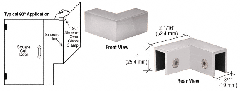 CRL Satin Nickel 90 Degree "Sleeve Over" Glass Clamp