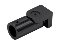 CRL Matte Black Adjustable Wall Bracket, Ø 12 mm