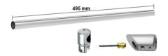 CRL round support bar set, Ø 19 MM, 495 MM, 45° glass-wall mount, chrome 