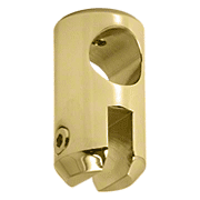 CRL Polished Brass Movable Bracket for 1/4" Glass