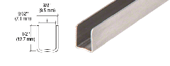 CRL Brushed Stainless 1/4" Radiused Back U-Channel - 98"